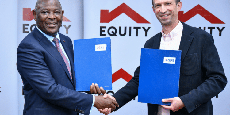 Zepz Ceo, Mark Lenhard (Right) And Equity Group Managing Director And Ceo, Dr. James Mwangi, (Left) During The Renewal Of A Partnership Between Zepz. Phot/Equity.