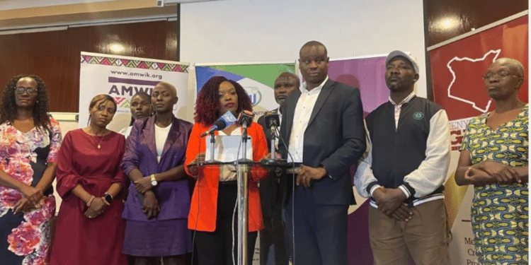 The Kenya Editors Giuld (KEG) during a press briefing. Photo/KEG