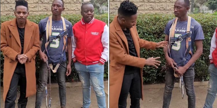Collage of Charles Wambua alongside Eric Omondi 7 Spot on vacations CEO, Mark Stevens. PHOTO/Courtesy