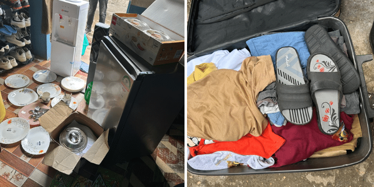 A collage of goods recovered by police in Chieni Supermarket Arson Investigation. Photo/DCI