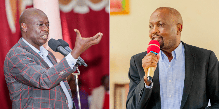 A side-by-side photo of DP Rigathi Gachagua and Public Service CS Moses Kuria. PHOTO/DPCS.