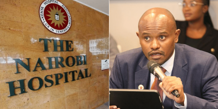 A side to side photo of Nairobi Hospital and Shammah Kiteme. PHOTO/ Courtesy