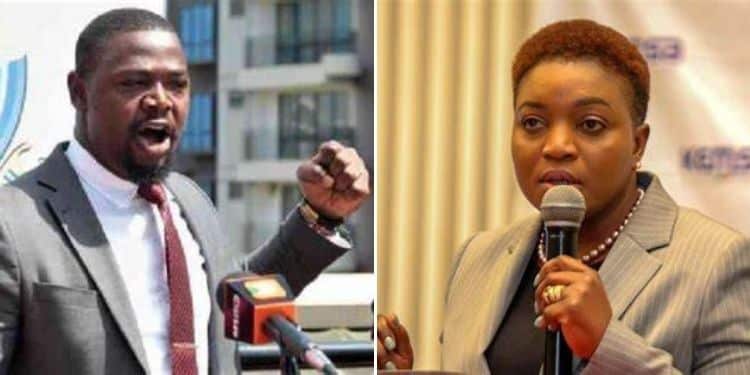 Collage of KMPDU SG Davji Attellah & Former Health CS Susan Nakhumicha. PHOTO/Courtesy