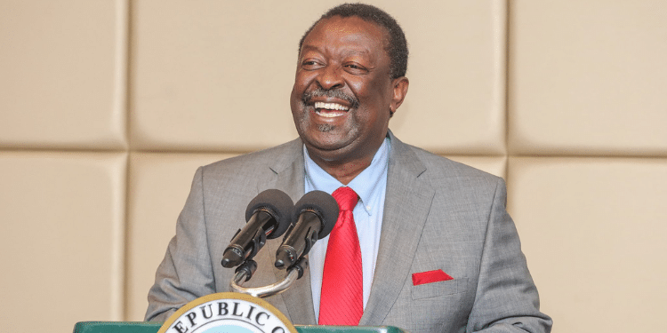 Prime Cabinet Secretary and Cabinet Secretary for Foreign and Diaspora Affairs, Dr. Musalia Mudavadi. Photo/Mudavadi(X)