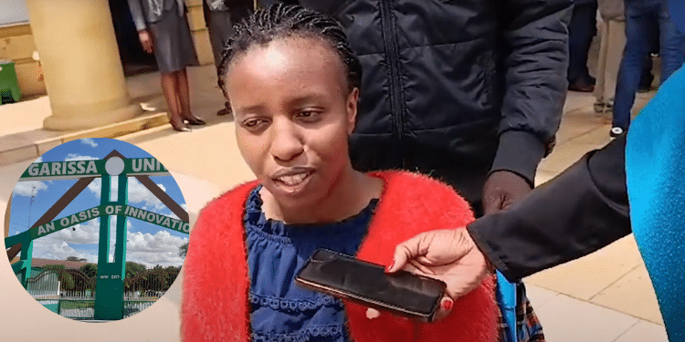 Rachel Gikonyo, one of the survivors of the terror attack that happened in Garissa University on April 2, 2015. PHOTO/ screengrab