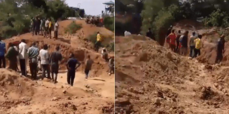 A photo of the Gold Mine shaft where seven miners died. PHOTO/ Screengrab