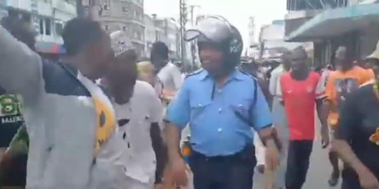 Police officer in Mombasa