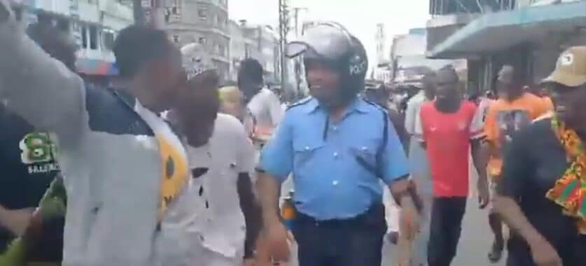 Police officer in Mombasa