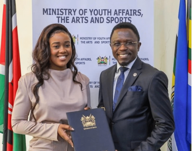 Azziad Nasenya and CS Ababu Namwamba