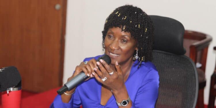 TSC CEO Nancy Macharia appearing before the Cohesion and Equal Opportunities Committee Tuesday, on August 6, 2024. PHOTO/Parliament.