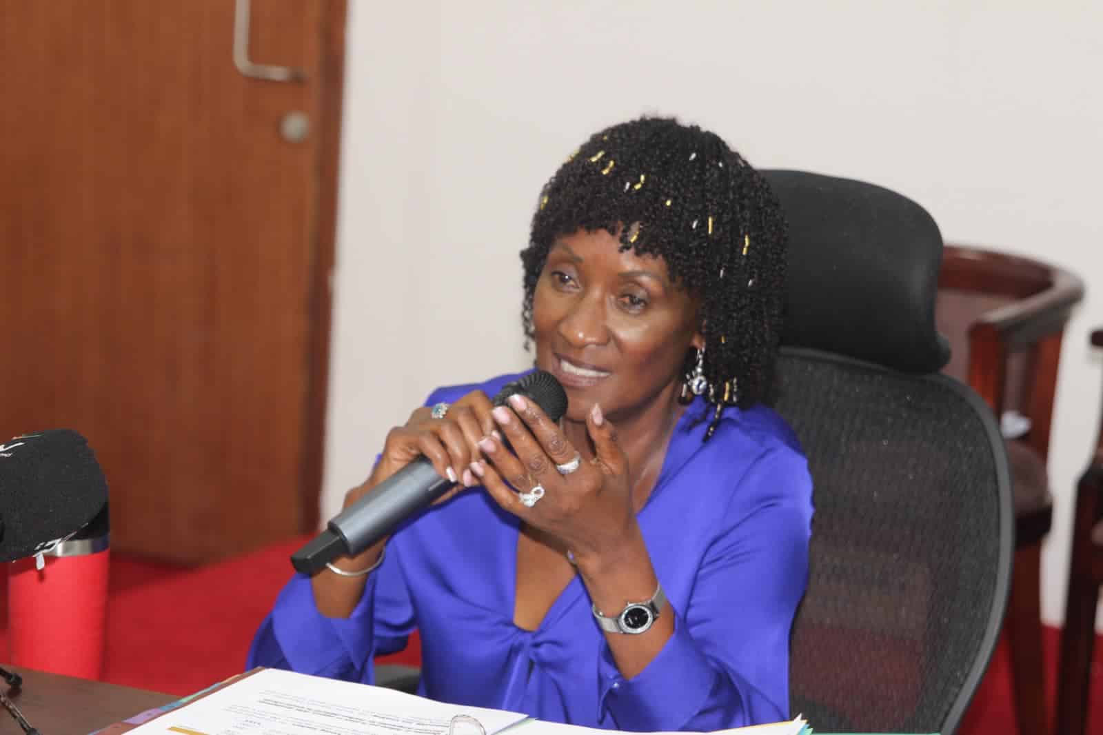 TSC CEO Nancy Macharia appearing before the Cohesion and Equal Opportunities Committee Tuesday, on August 6, 2024. PHOTO/Parliament.