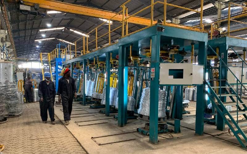 Some of the steel manufactured at Kifaru Steel Blue Nile Building Mills Limited. Photo/ Courtesy