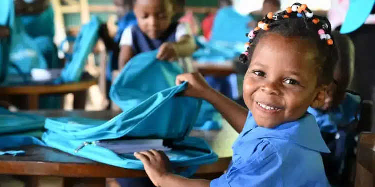 Child in class. PHOTO/UNICEF/Frank Dejongh