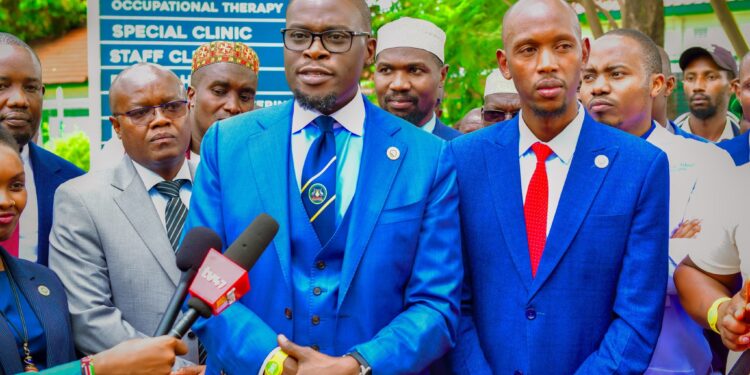 Nairobi County governor Johson Sakaja and County Environment Chief Officer Geoffrey Mosiria. PHOTO/ Mosiria X.