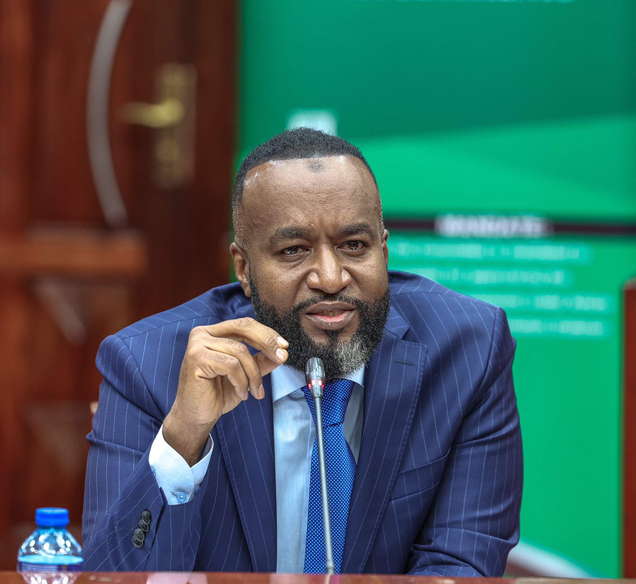 Mining CS nominee Ali Hassan Joho appearing before the vetting Commitee. PHOTO/National Assembly. KWS quarries Photos showing the remains of machines after gang attacked a gold processing site in Ikolomani, Kakamega County. PHOTO/ Screengrab.