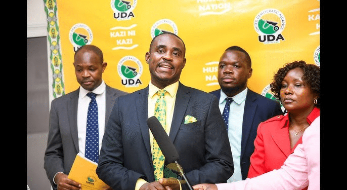 Outgoing Uda Sg Cleophas Malala At A Past Press Briefing. Photo/ Uda