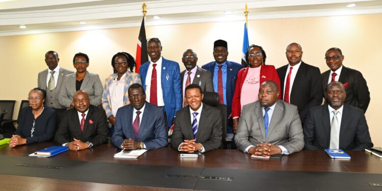 Cabinet Secretary Dr. Alfred Mutua Meeting KNUT Officials on August 13 to Address Looming Strike Concerns. Photo/ Min of Labour