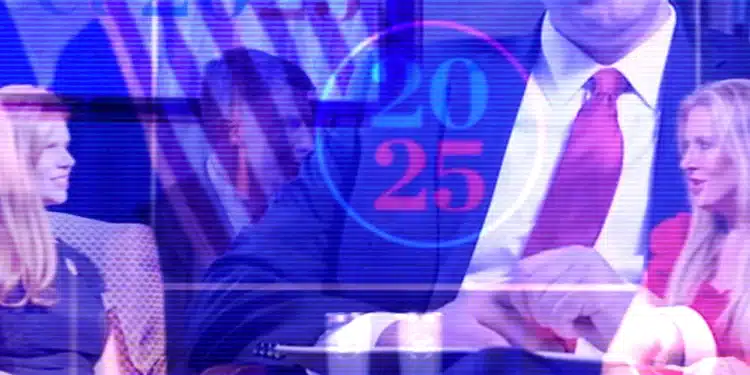 Illustration by ProPublica. Source images: Project 2025 training videos obtained by ProPublica and Documented, and The7Dew/Getty Images.
