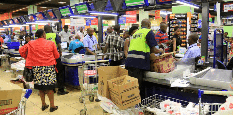 Customers shopping at a supermarket in Nairobi, Kenya. Photo/ Courtesy Mama Watoto Supermarket