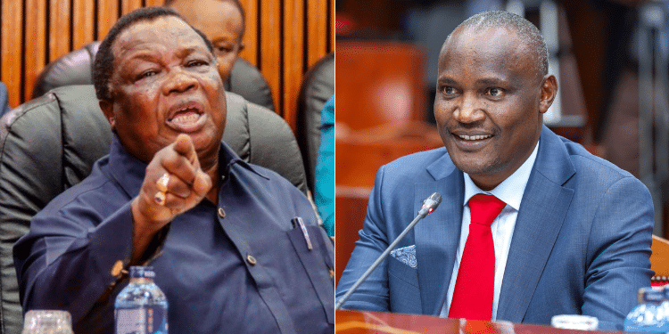 A side to side photo of COTU SG Francis Atwoli and Treasury CS John Mbadi. Photo/ Courtesy
