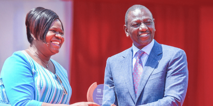 Homa Bay Governor Gladys Wanga with President William Ruto at a past event. PHOTO/Courtesy.