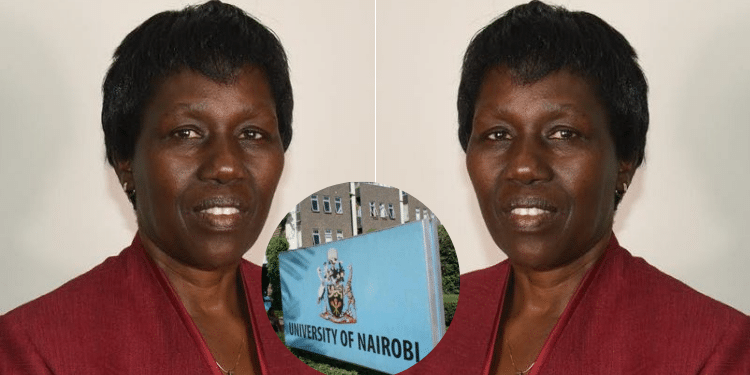 The Newly installed acting Vice Chancellor Prof. Margret Hutchinson. PHOTO/UoN