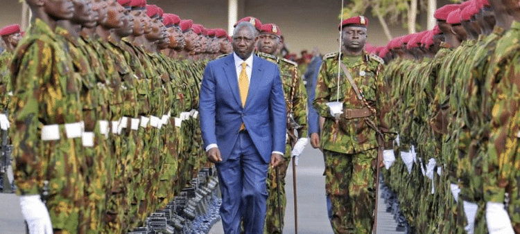 President William Ruto the passing out parade General Service Unit officers in Embakasi, Nairobi County on July 12, 2024.
