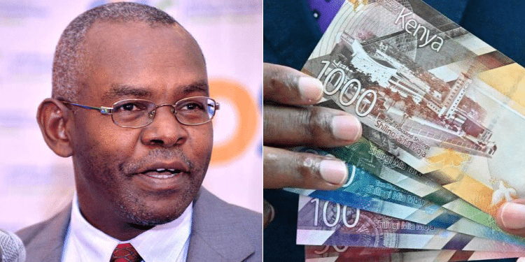 CBK Governor Kamau Thugge and bank notes. Photo/ Courtesy