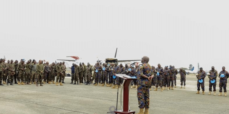 Kenya dispatched the Kenya Quick Reaction Force (KENQRF 4) to Congo on August 24, 2024. PHOTO/KDF.
