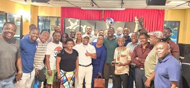 Edwin Sifuna Engages Kenyans at Sugars Restaurant, Houston TX in Dialogue