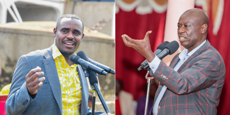 A side to side photo of Cleophas Malal and Deputy President Rigathi Gachagua. Photo/ Courtesy