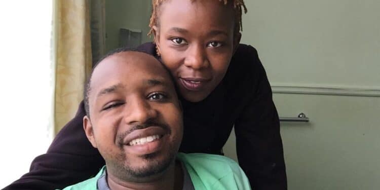 Actvist Boniface Mwangi With His Wife Hellen Njeri Mwangi. Photo/Mwangi X.