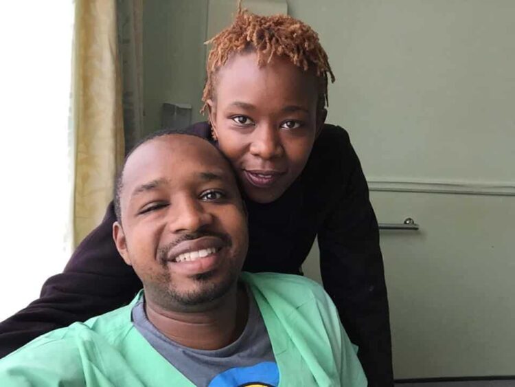 Actvist Boniface Mwangi with his wife Hellen Njeri Mwangi. PHOTO/Mwangi X.
