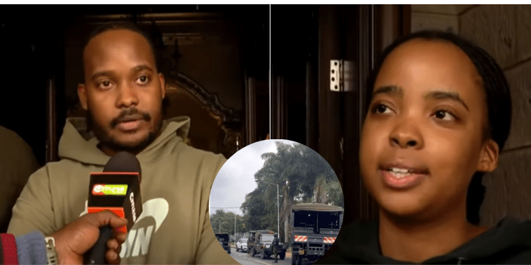 Jimi Wanjigi's and Son Maina Wanjigi daughter Wambui. Photo/ Screen grab