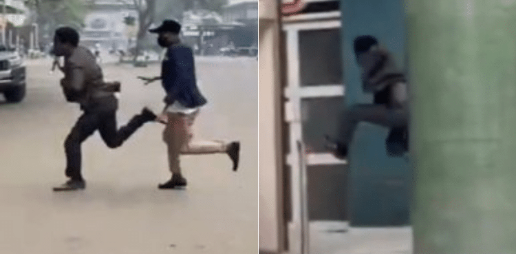 Kasmule McOure evades Police arrest. Photo/ Sceen Grab