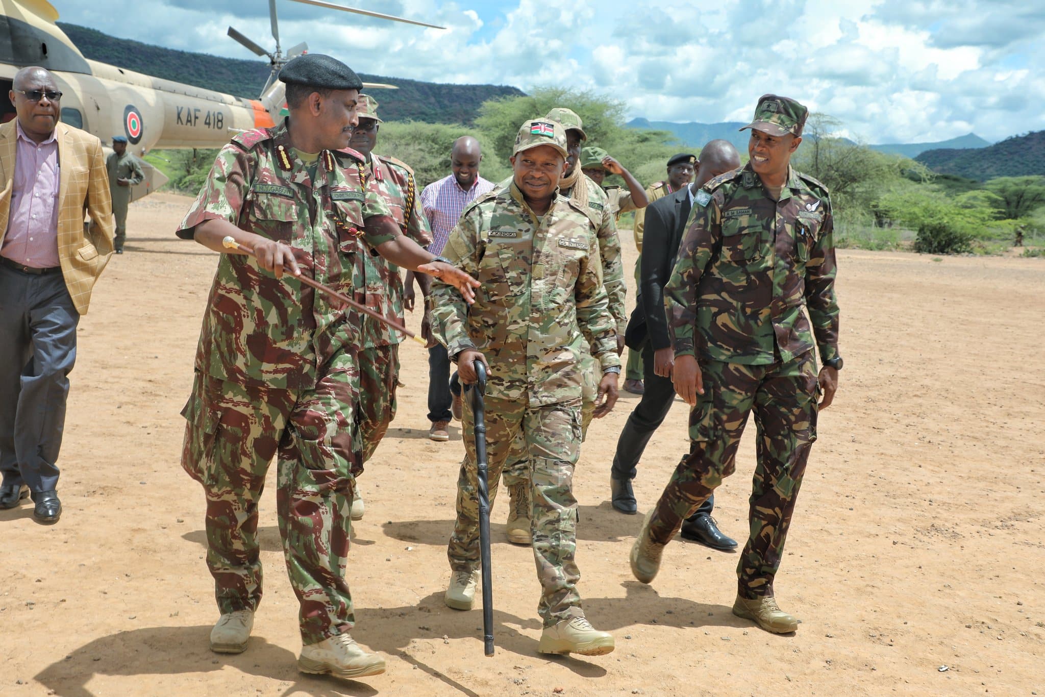 Interior CS Kithure Kindiki visiting the North Rift region. Photo/Courtesy