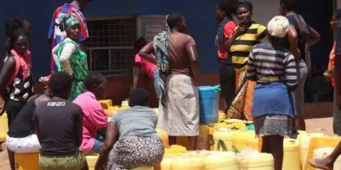 Photo of residents queuing for water in Nairobi. PHOTO/Courtesy.