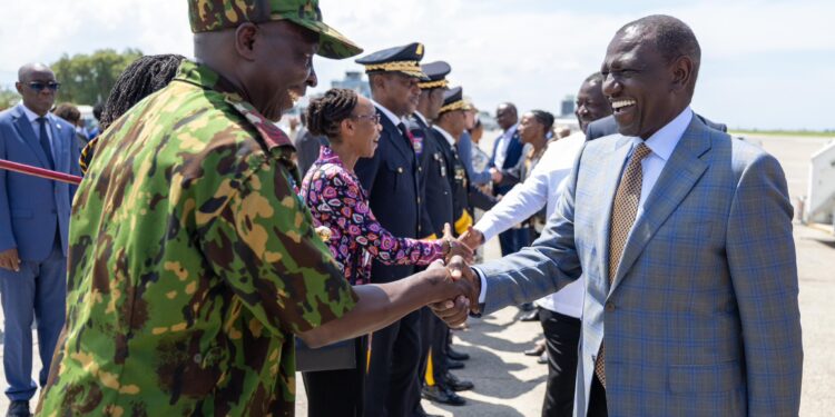 President William Ruto arriving at Port-au-Prince, Haiti on September 21, 2024. PHOTO/PCS.