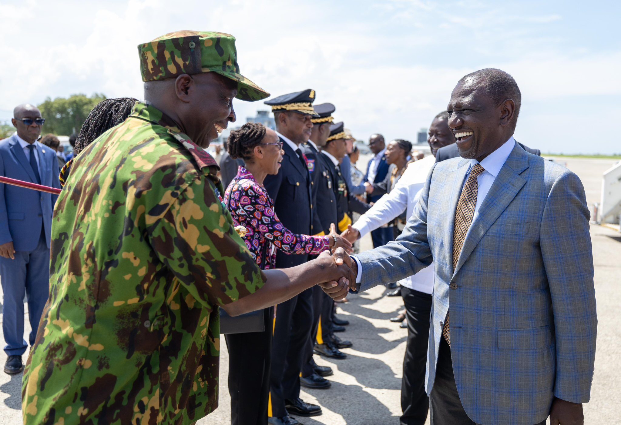 President William Ruto arriving at Port-au-Prince, Haiti on September 21, 2024. PHOTO/PCS.