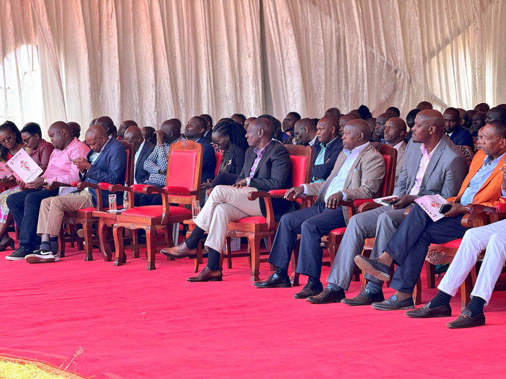 DP Rigathi Gachagua skipped President William Ruto's event in Nyeri. His seat remained unoccupied. PHOTO/Moses Kuria.