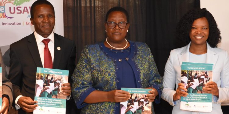 Dr. Emmanuel Manyasa - Executive Director Usawa Agenda (left), Hon. Peris Tobiko, Vice Chairperson, Senate Education Committee (centre) and Dr. Purity Ngina, CEO, National Gender & Equality Commission during the launch of the Usawa Agenda’s Gender Report in Education in Nairobi on Thursday, September 19, 2024.