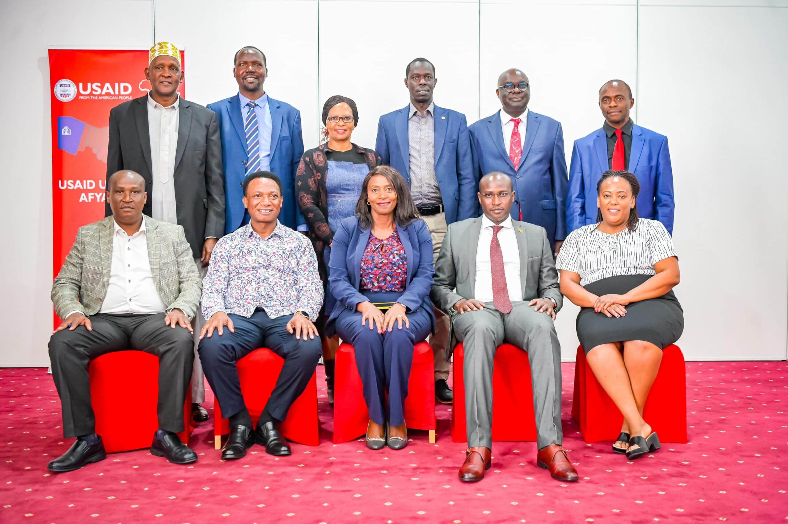 Nursing Council of Kenya CEO Dr. Lister Onsongo (front far right) with Ministry of Health officials at a past event. PHOTO/NCK.