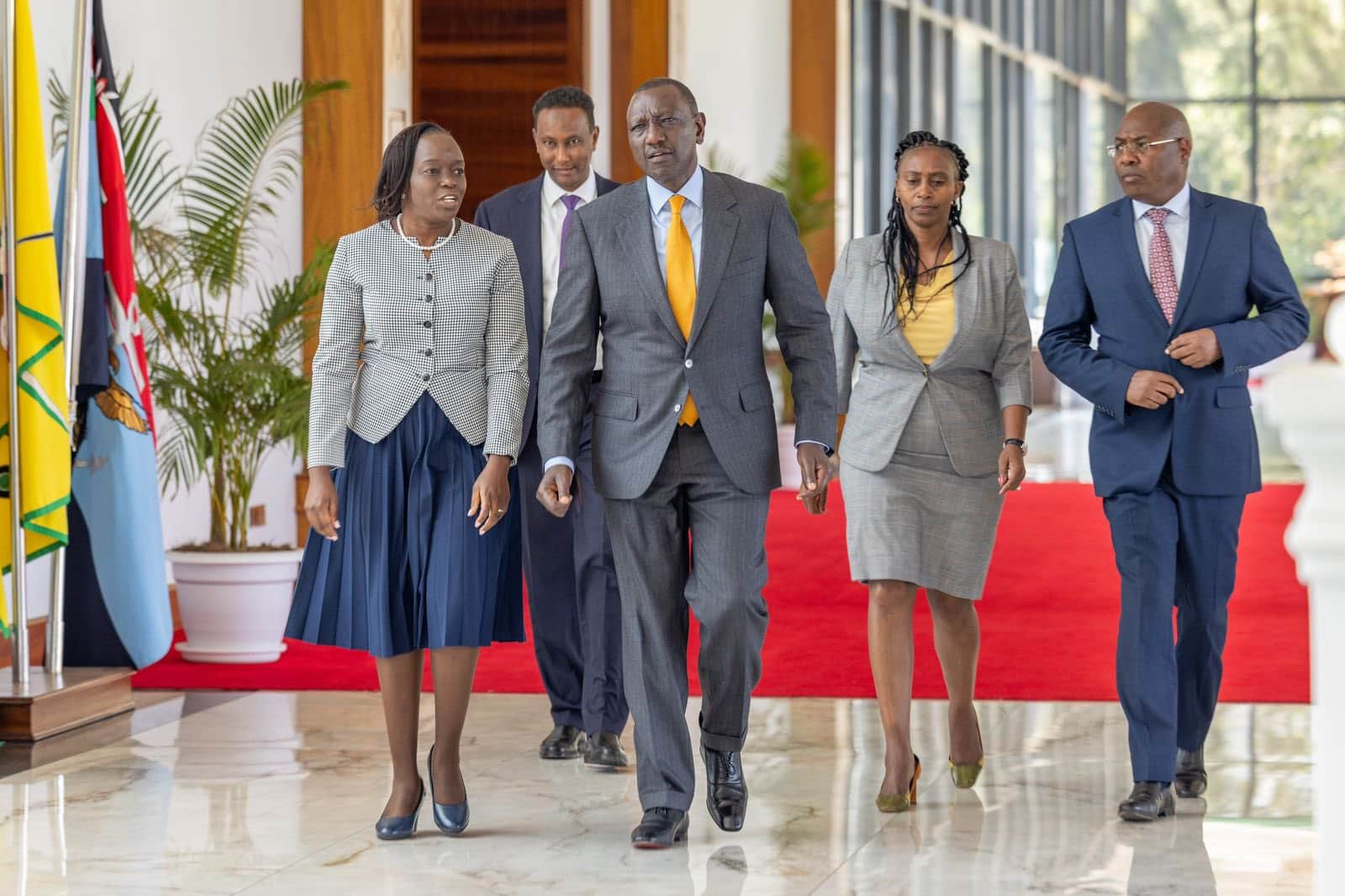 President William Ruto, Health CS Deborah Barasa (left) and PS Mary Muthoni. PHOTO/PCS.