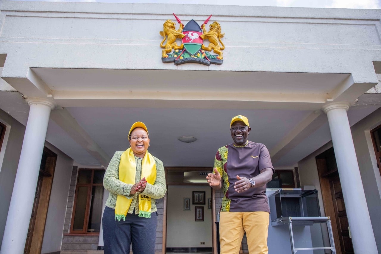 President William Ruto and Governor Anne Waiguru when she joined UDA in 2021. PHOTO/DPCS.