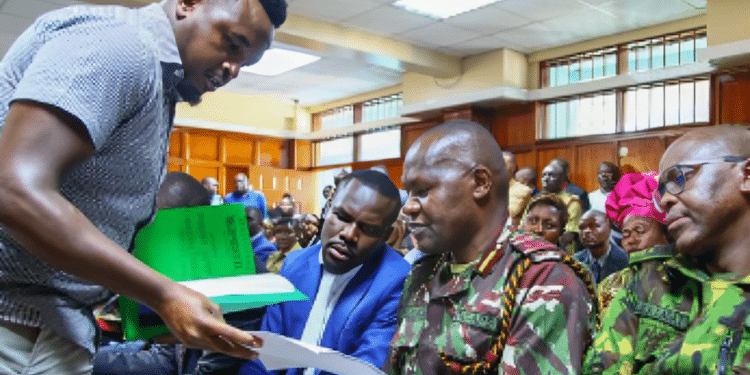 Deputy IG Gilbert Masengeli in court. Photo/ Screen Grab