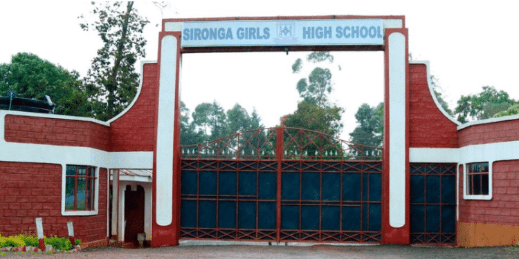 The entrance to Sironga Girls High School in, Nyamira County. Photo/ NMG