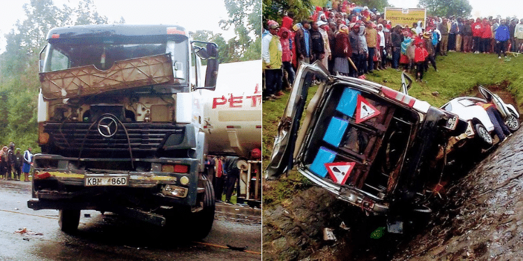 Scenes from the accident. Photo/ UGC