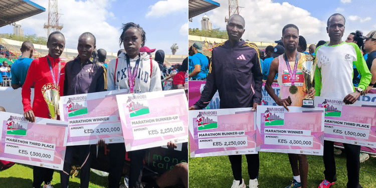 Women and Men marathon prize money for the podium finishers. pHOTO/ Kenya Sports