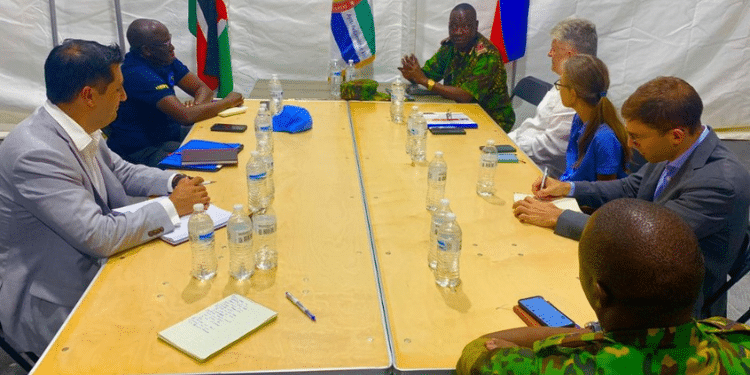 MSS Force Commander AIG GODFREY OTUNGE held a meeting with Miroslav Jenča. PHOTO/MSS