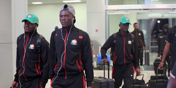Harambee Stars Players Departing for South Africa. Photo/ Harambee Stars